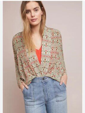 Rujuta Sheth Mia Printed Kimono in Assorted Mint Motif – One Size